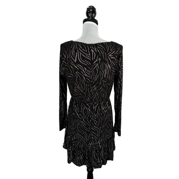 Sparkle Patterned Long Sleeve Dress - Women's Size M - Picture 3 of 6